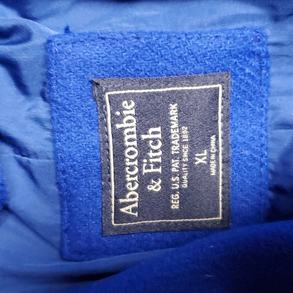 Abercrombie Royal Blue Wool Blend Dad Trench Coat SZ XL - Picture 7 of 9